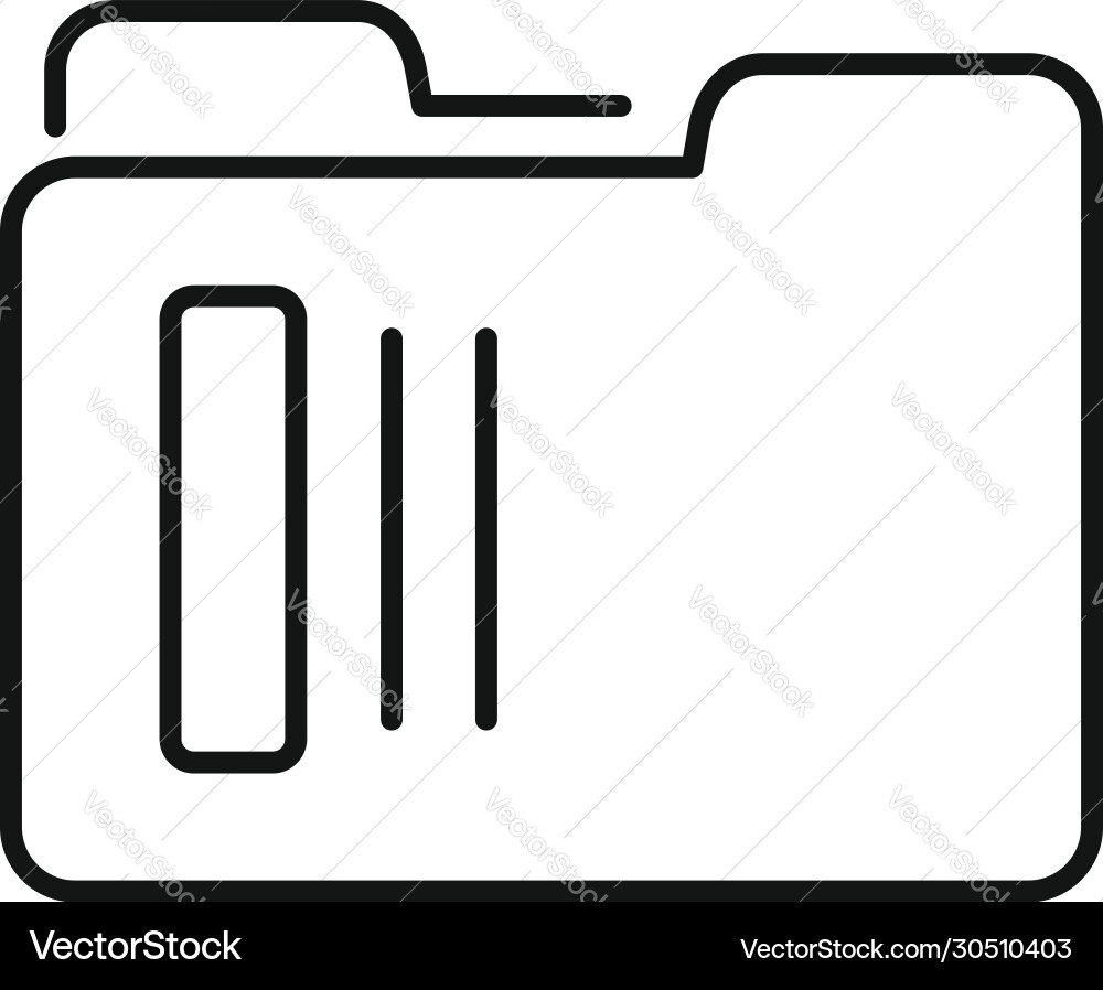 Startup file folder icon outline style Startup file folder icon outline style vector image