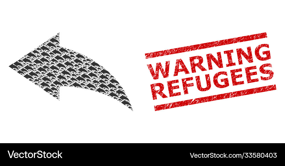 Undo recursion collage icons and grunge Undo recursion collage icons and grunge vector image