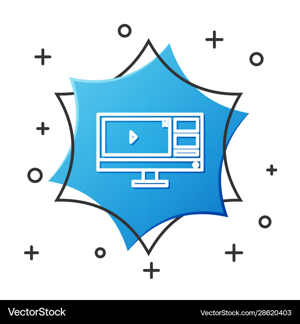 White line video recorder or editor software White line video recorder or editor software vector image