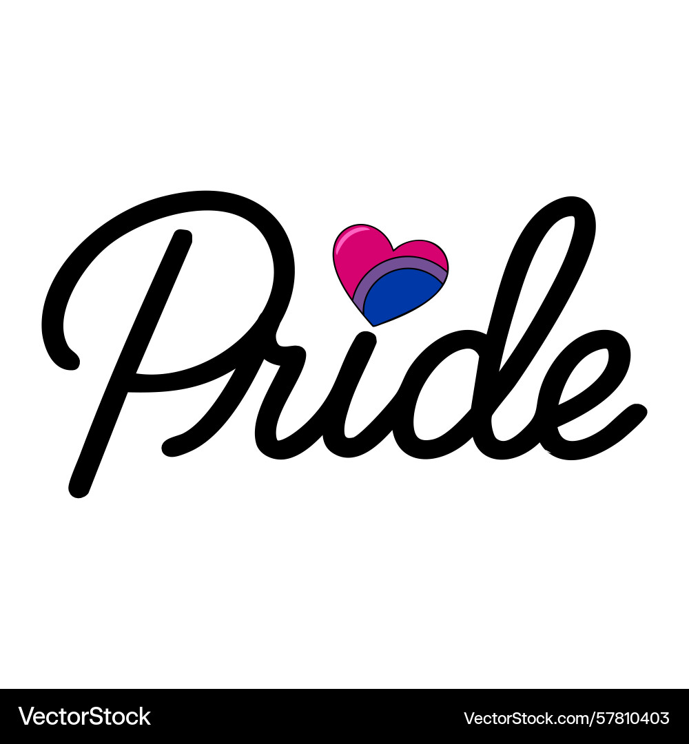 Word pride in a stylish script font featuring Word pride in a stylish script font featuring vector image