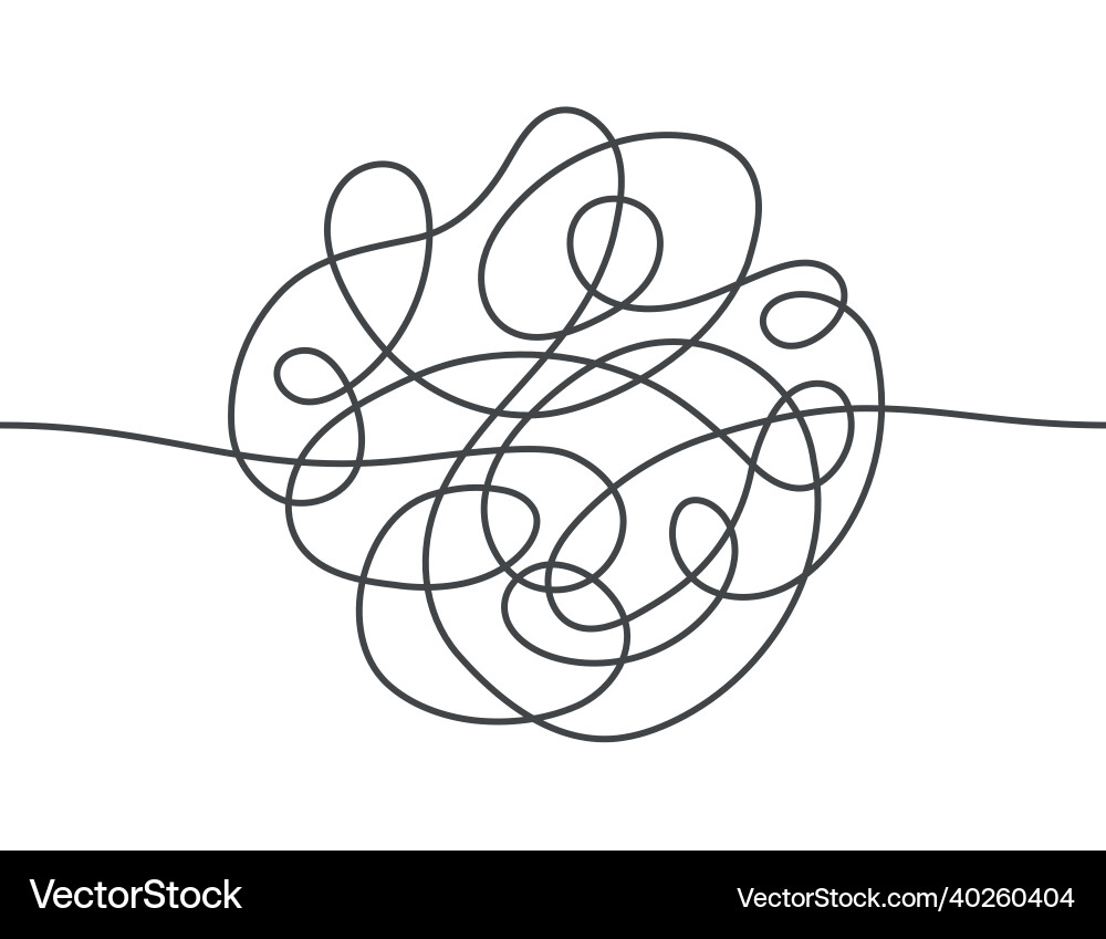 Abstract Chaotic Line Path Vector Image