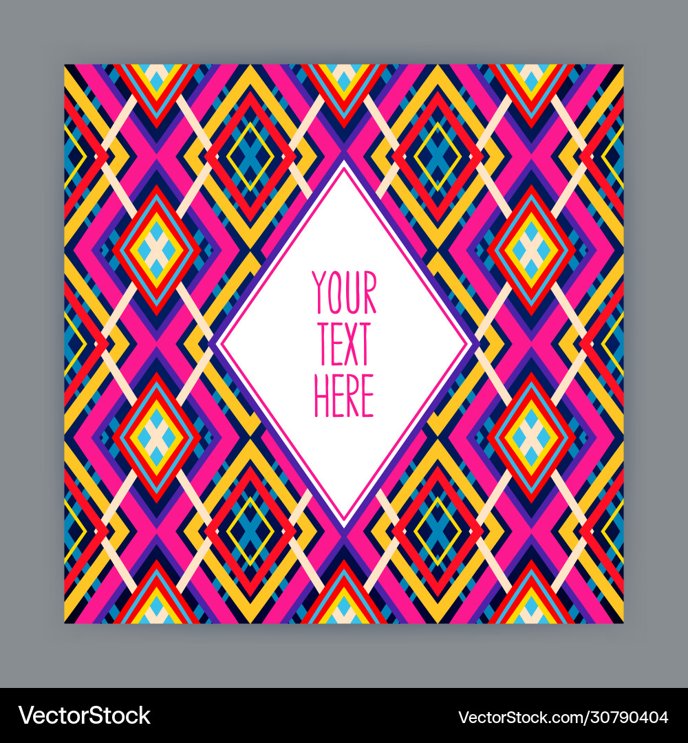 Card with geometric pattern - 2 Card with geometric pattern - 2 vector image