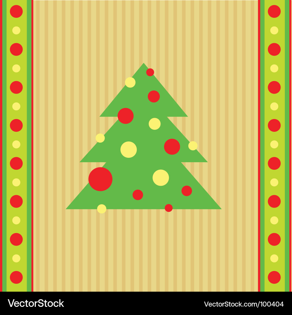 Christmas Tree Pattern Background Vector Image