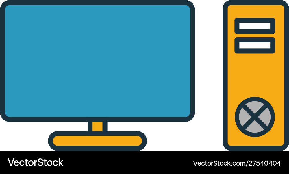 Computer icon set four elements in different Computer icon set four elements in different vector image