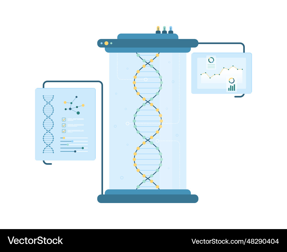 Dna laboratory research scientific lab equipment vector image