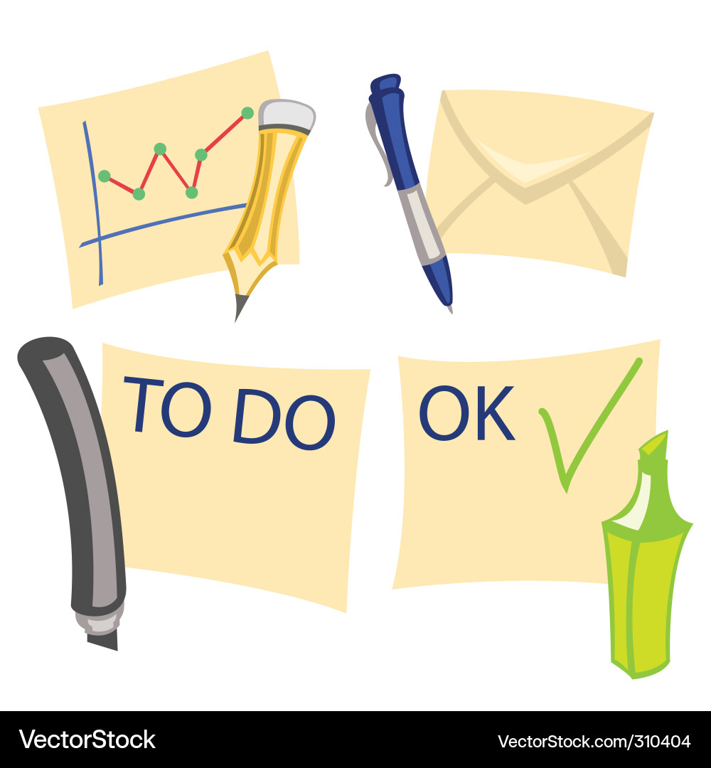 Notes icons Vector Image