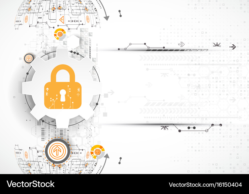 Protection concept security mechanism system Vector Image