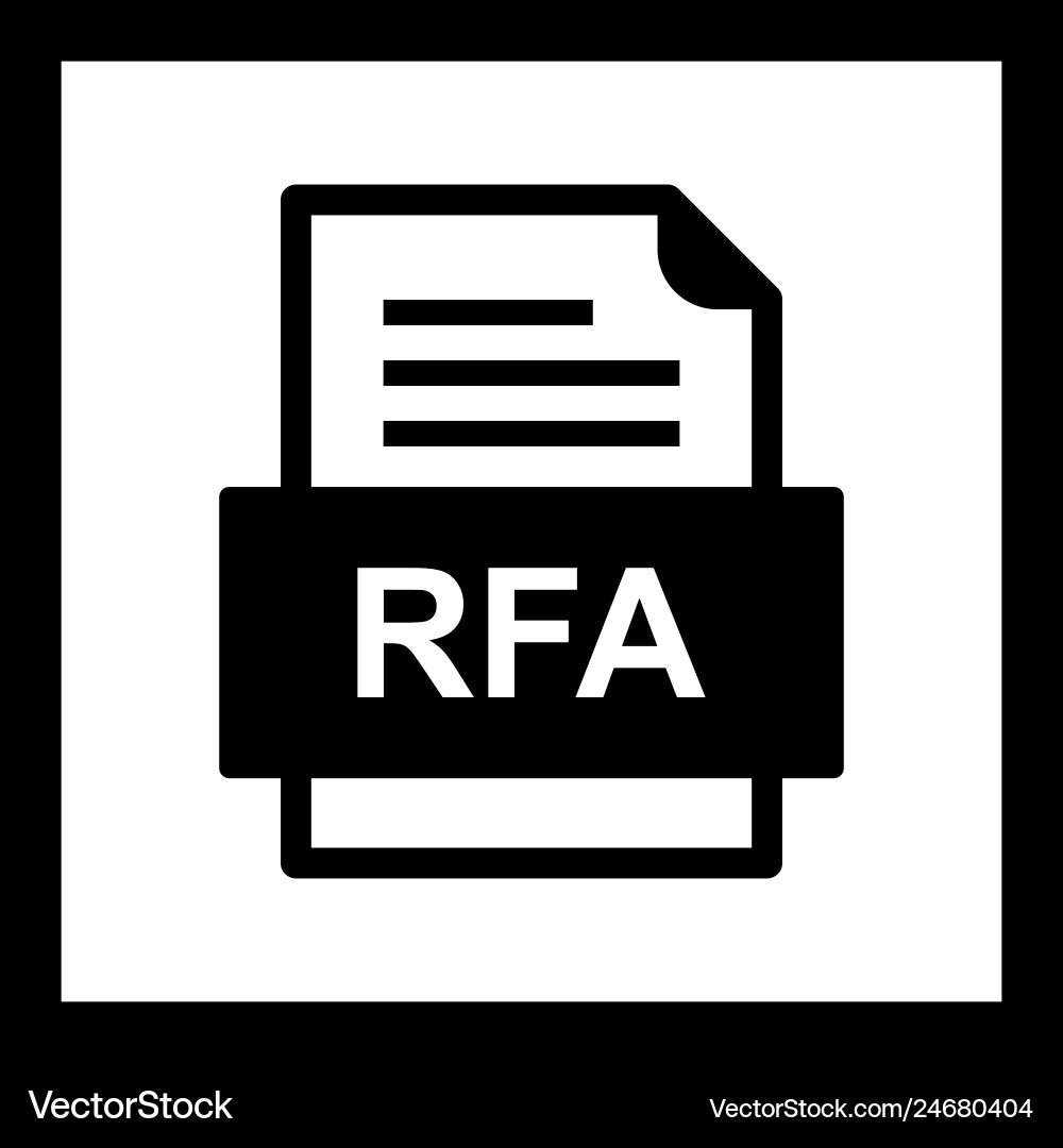 Rfa file document icon vector image