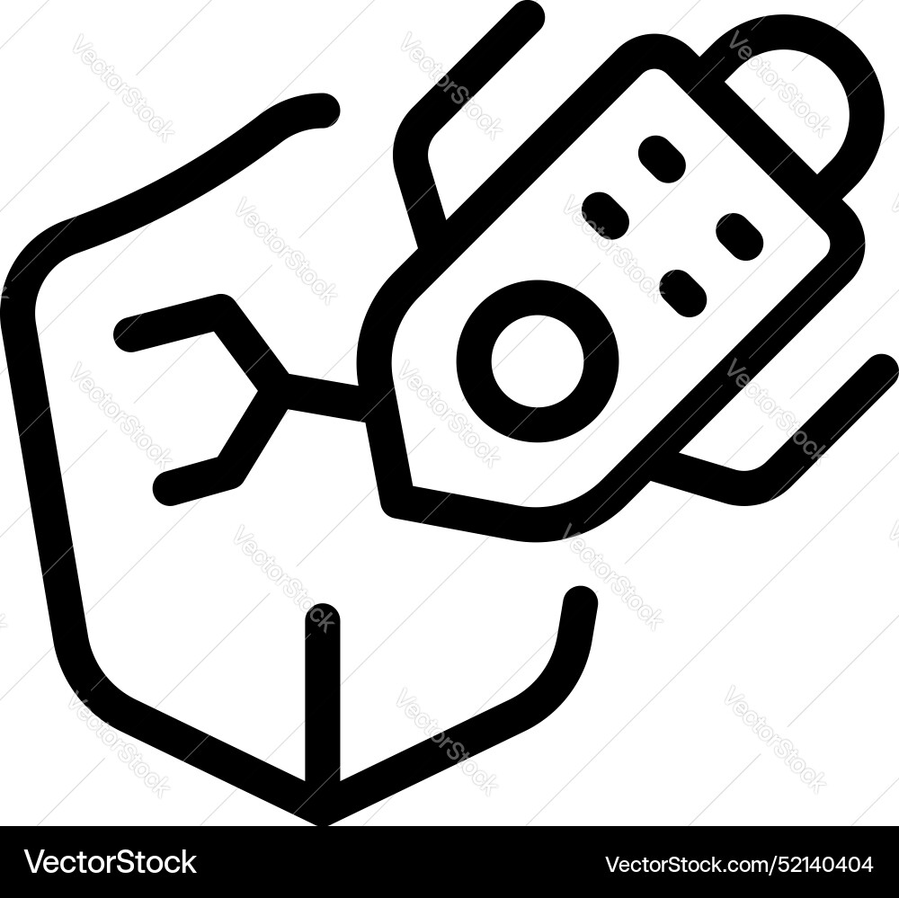 Robot manipulator arm building microchip vector image