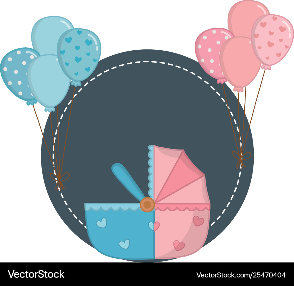 Round frame with cradle Vector Image