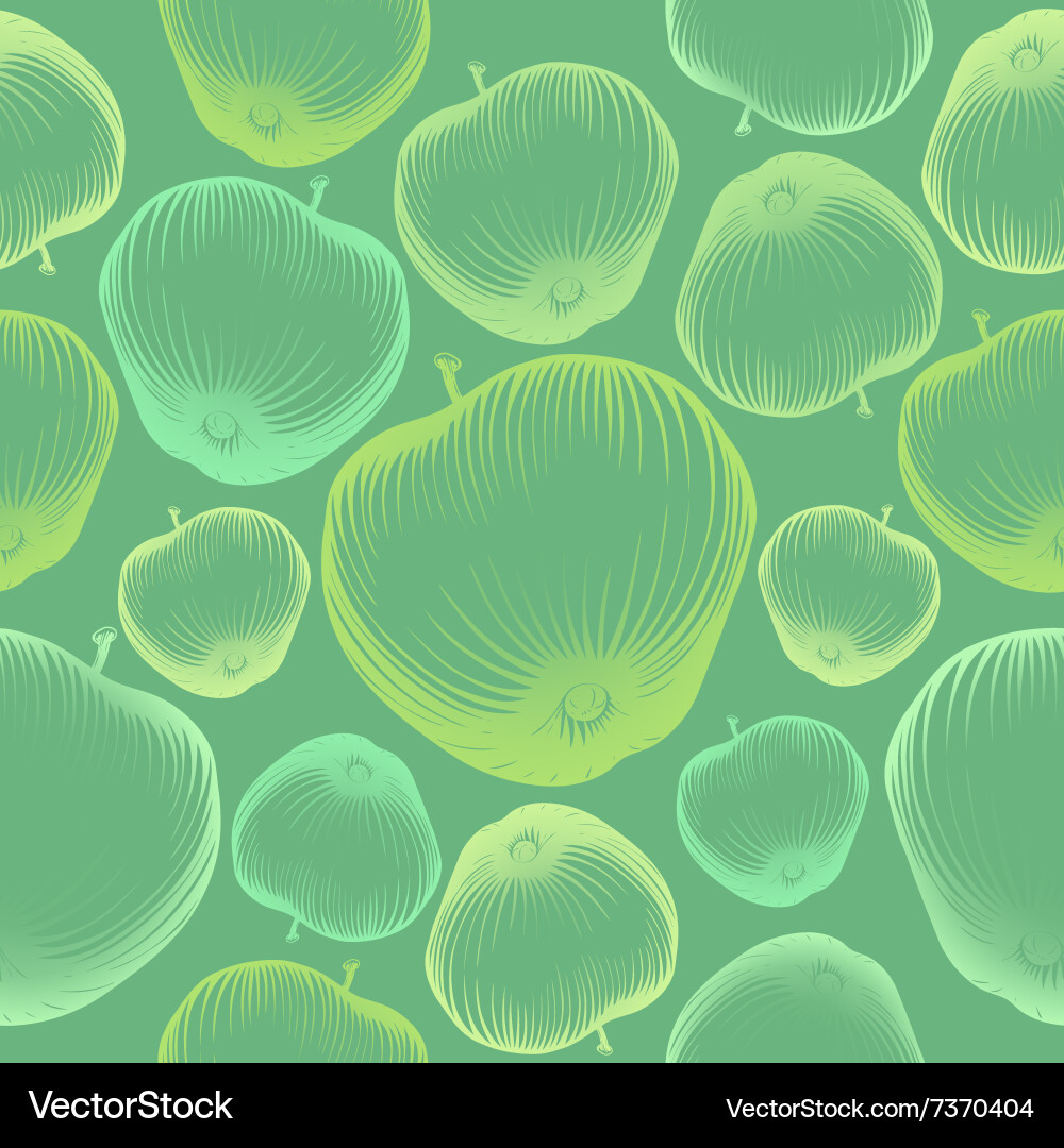 Seamless pattern with drawing of apples Vector Image