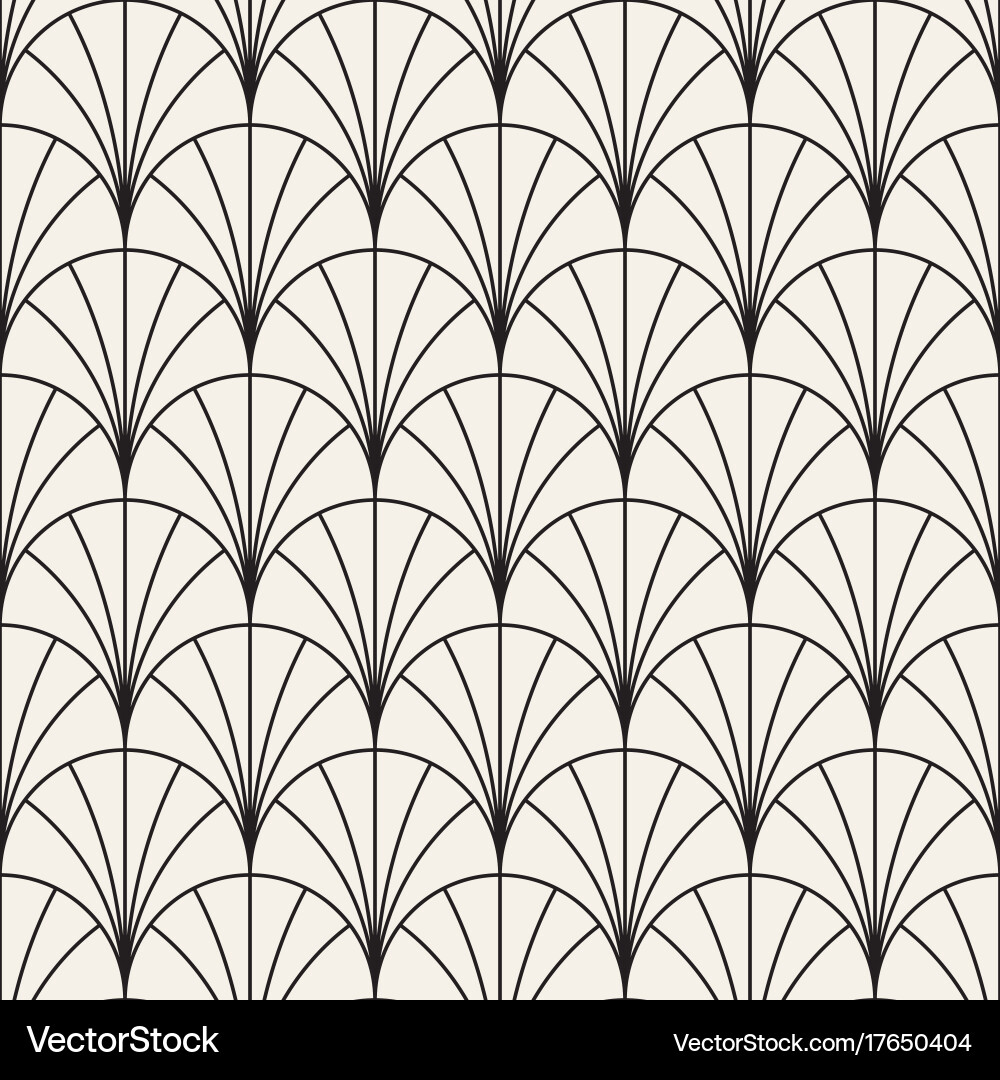 Seamless rounded lines pattern abstract vector image