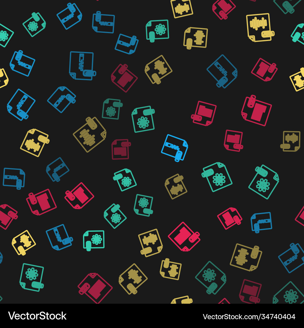 Set line zip file document max wav and txt Set line zip file document max wav and txt vector image