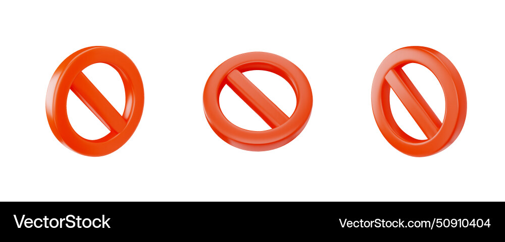 Set of 3d red stop signs with different views Set of 3d red stop signs with different views Vector Image