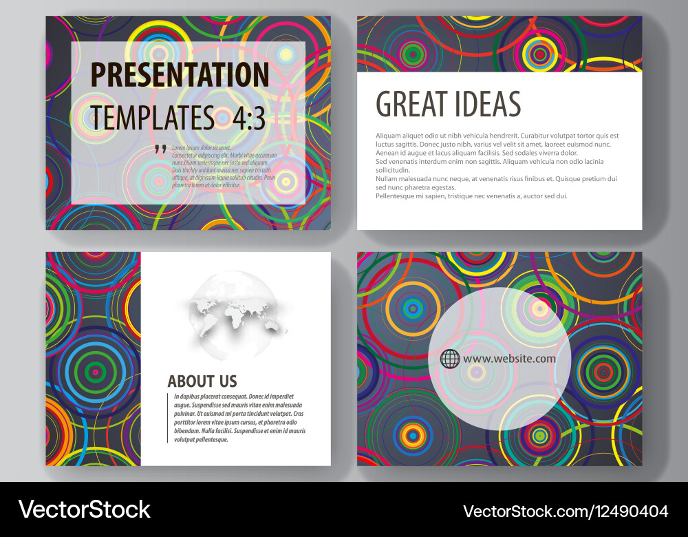 Set of business templates for presentation slides Vector Image
