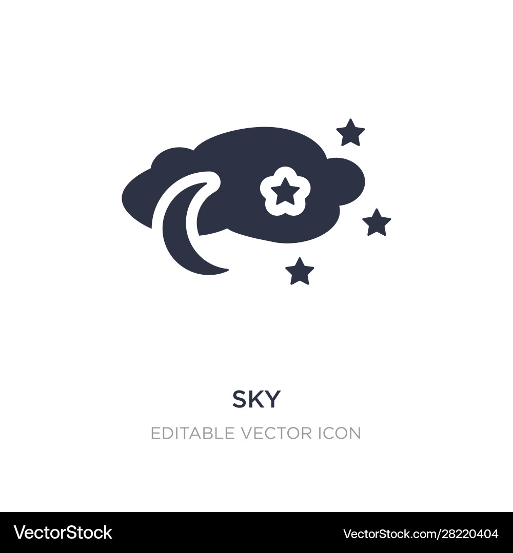 Sky icon on white background simple element from Vector Image