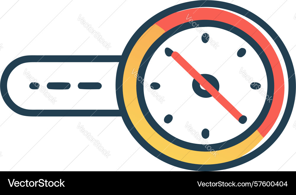 Time progress bar clock with horizontal lines vector image