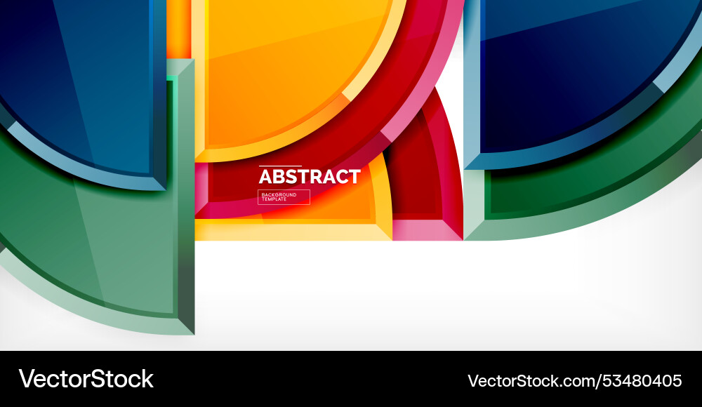 Abstract background - circles and round triangles Abstract background - circles and round triangles vector image