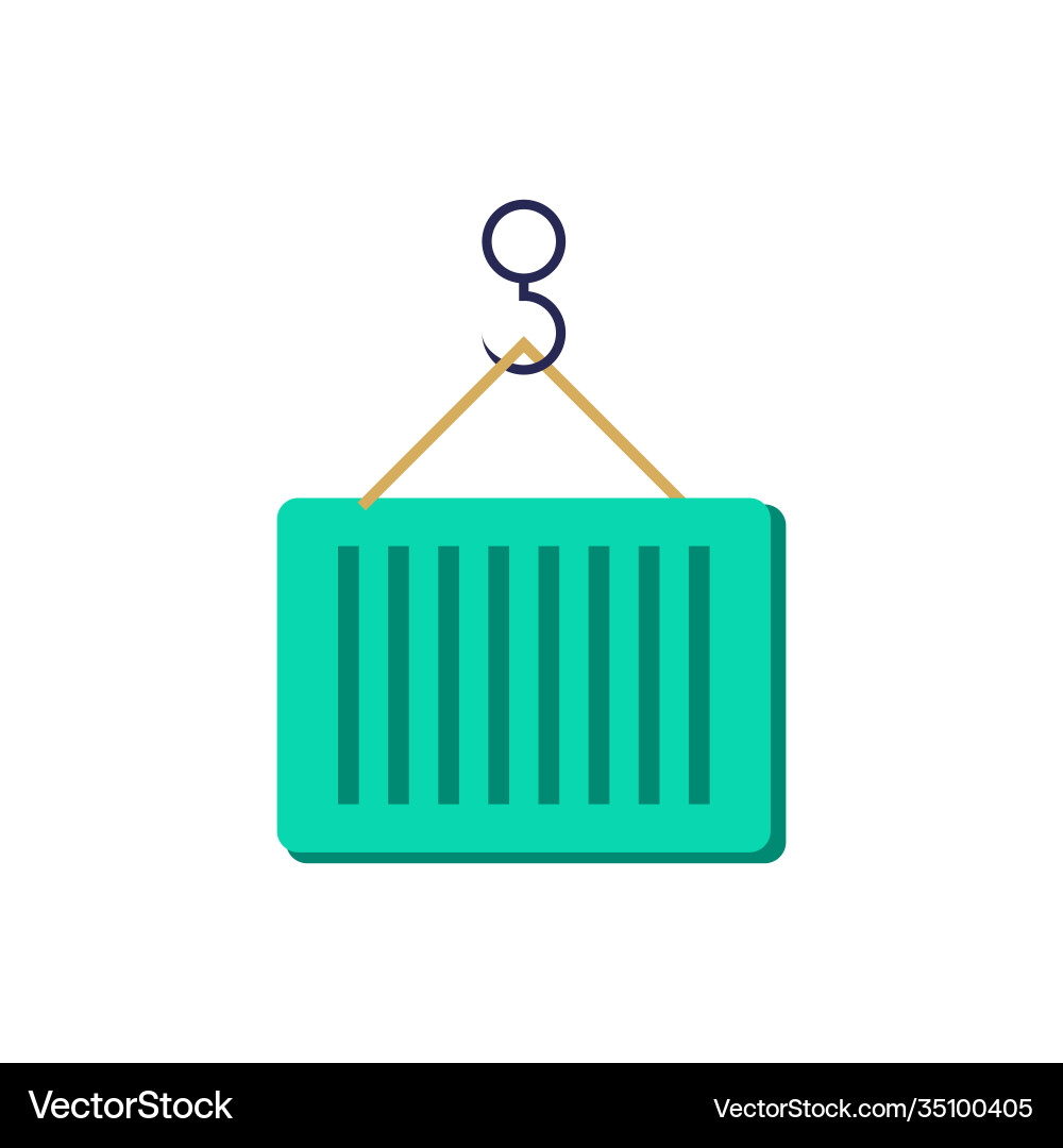 Container icon simple element from port vector image