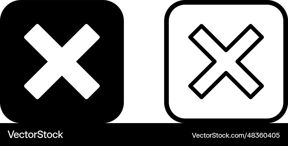 Delete icon set in two styles isolated Delete icon set in two styles isolated vector image