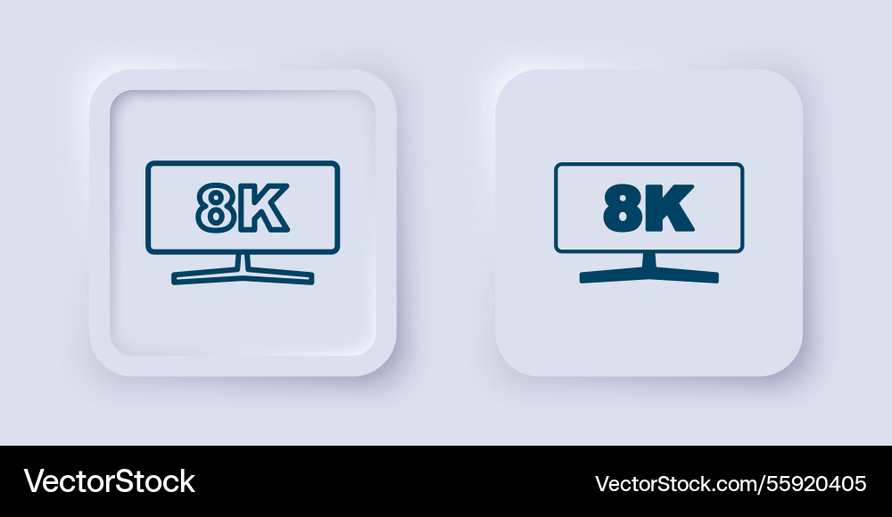 Filled and outline computer monitor icon isolated Filled and outline computer monitor icon isolated vector image