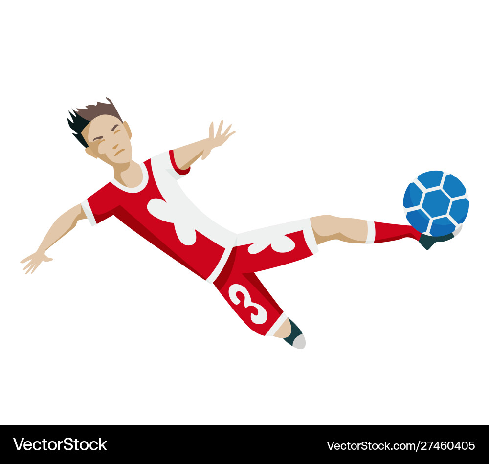 Football player character showing actions Football player character showing actions vector image