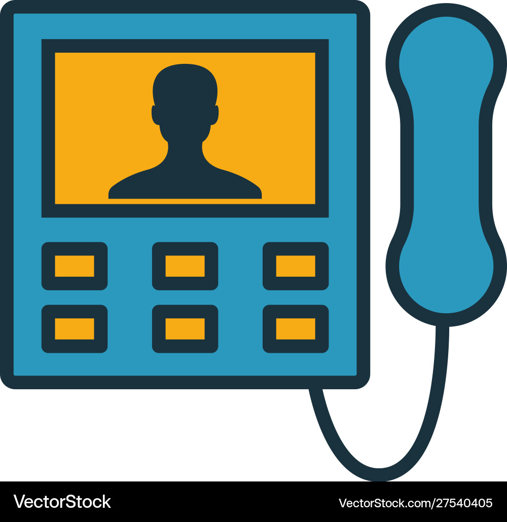 Intercom-Symbol setzt vier Elemente in verschiedenen vektorbild