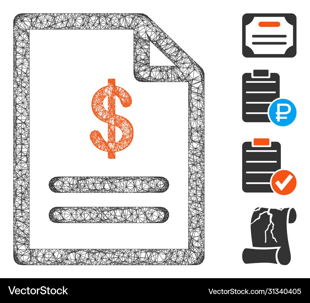 Invoice web mesh Invoice web mesh vector image