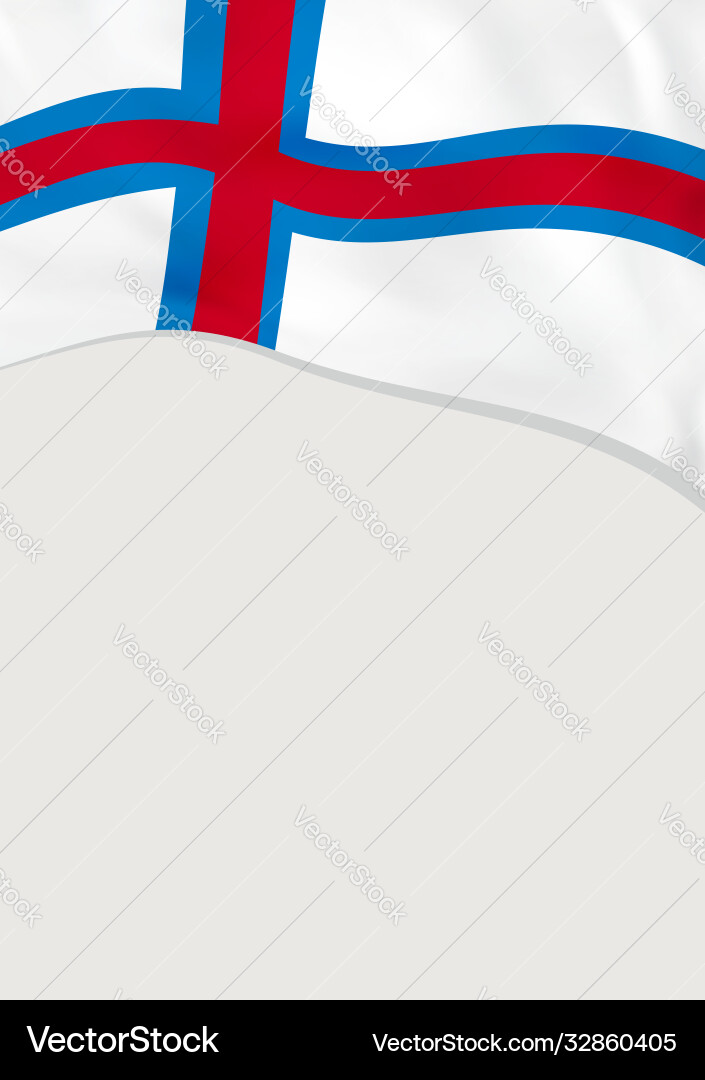 Leaflet design with flag faroe islands template Vector Image