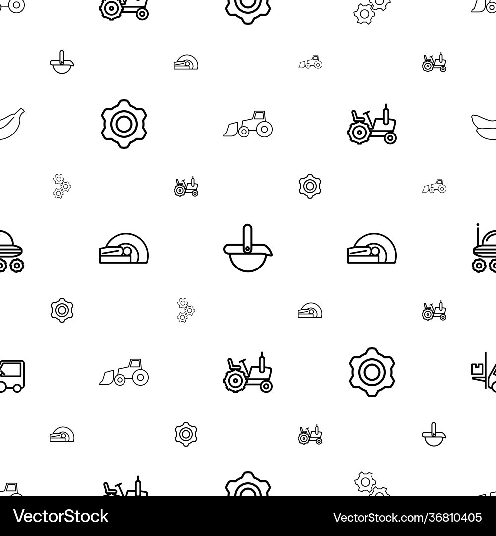 Machine icons pattern seamless white background vector image