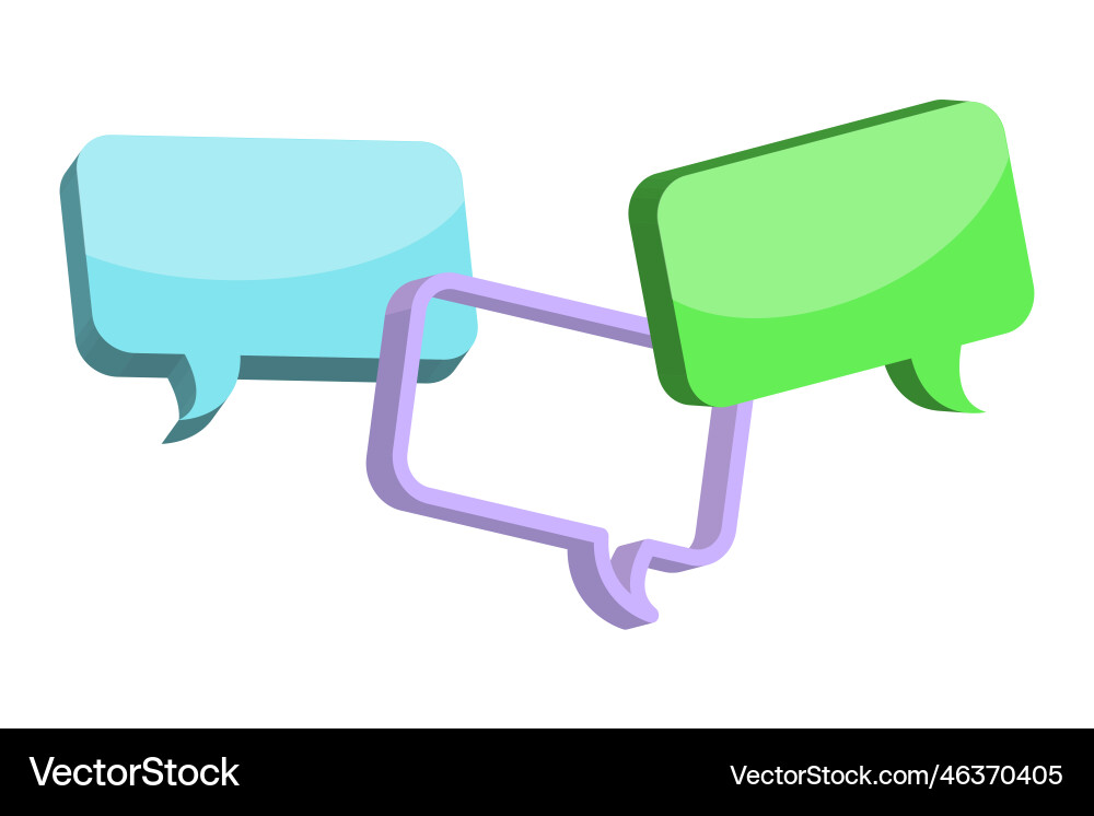 Multi-colored message dialog chat speech bubble Multi-colored message dialog chat speech bubble vector image