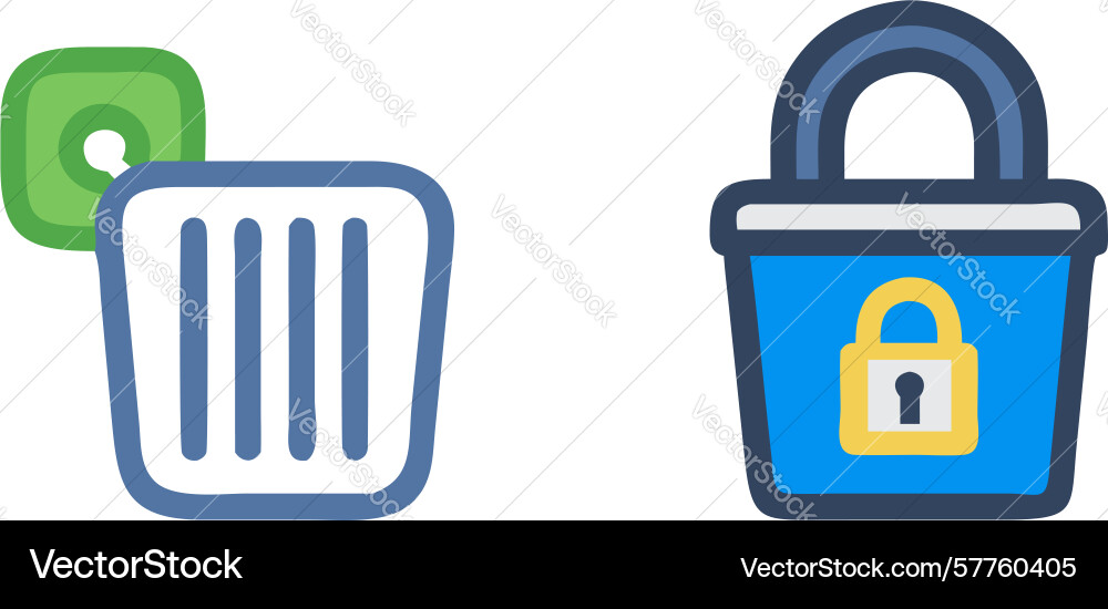 Protected waste icon design generative ai vector image