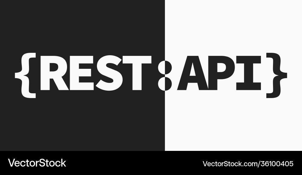 Rest api symbol vector image