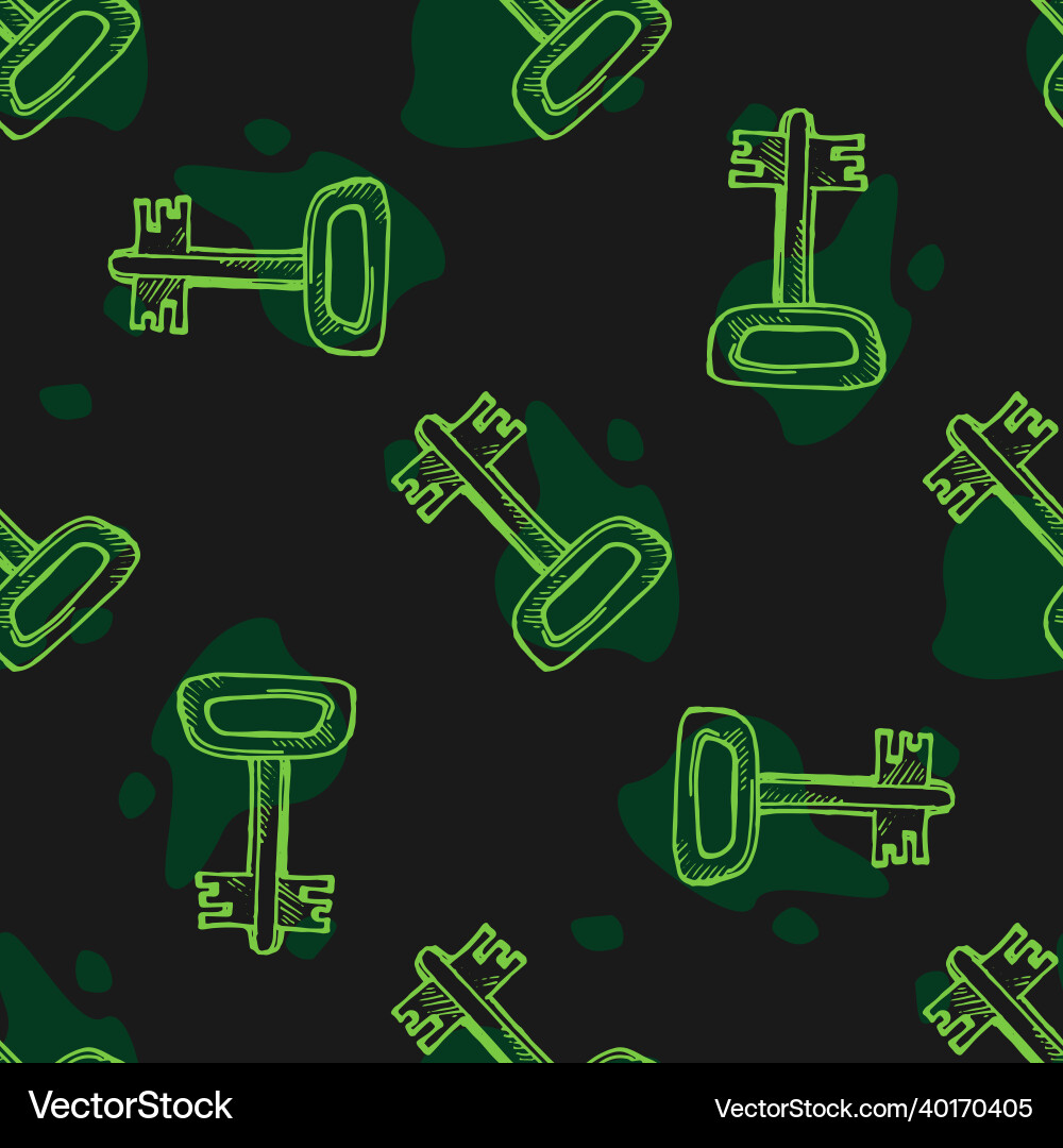 Seamless pattern of keys hand drawn Seamless pattern of keys hand drawn vector image
