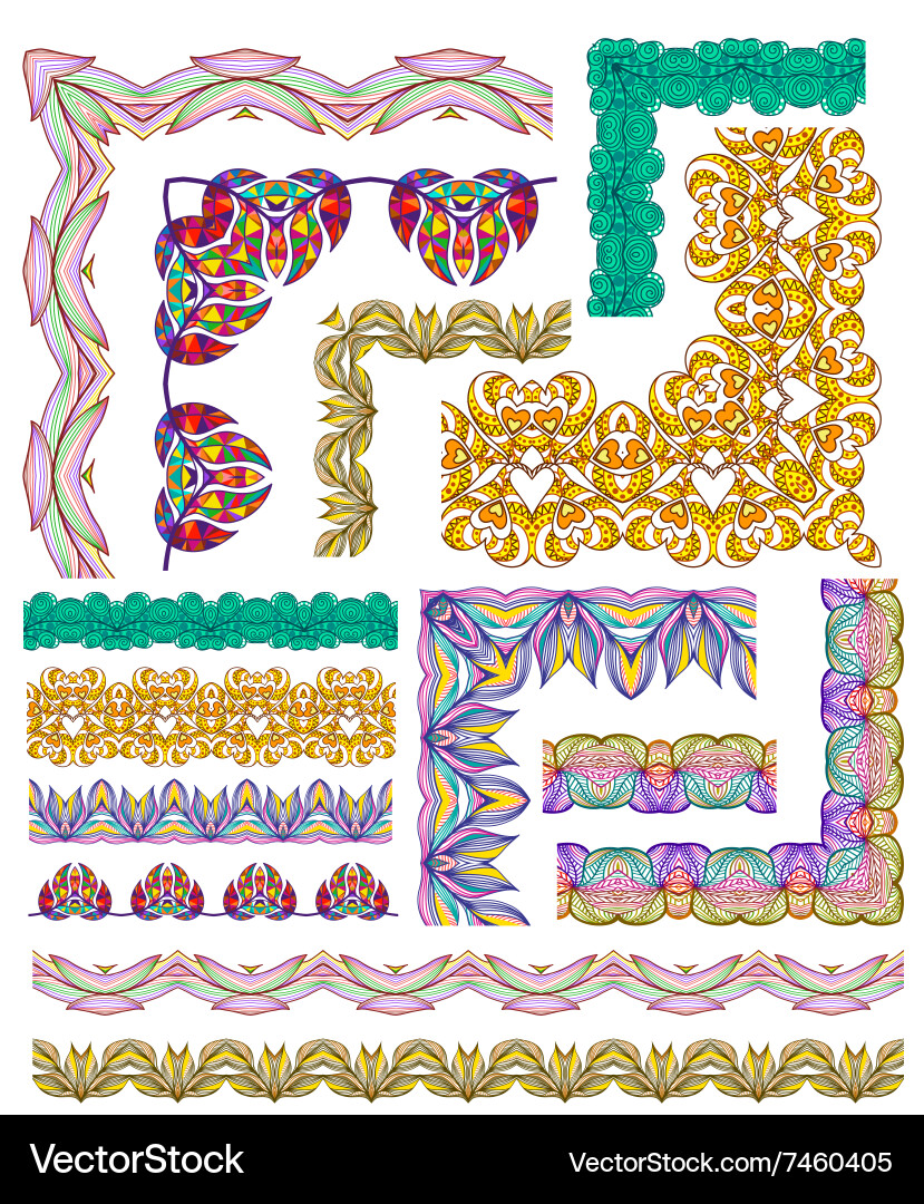 Set of design elements seamless texture Vector Image