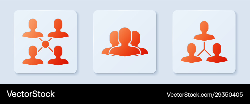 Set users group project team base Vector Image