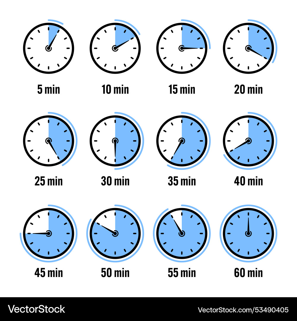 Stopwatch icons colorful simple chronometer time Stopwatch icons colorful simple chronometer time vector image