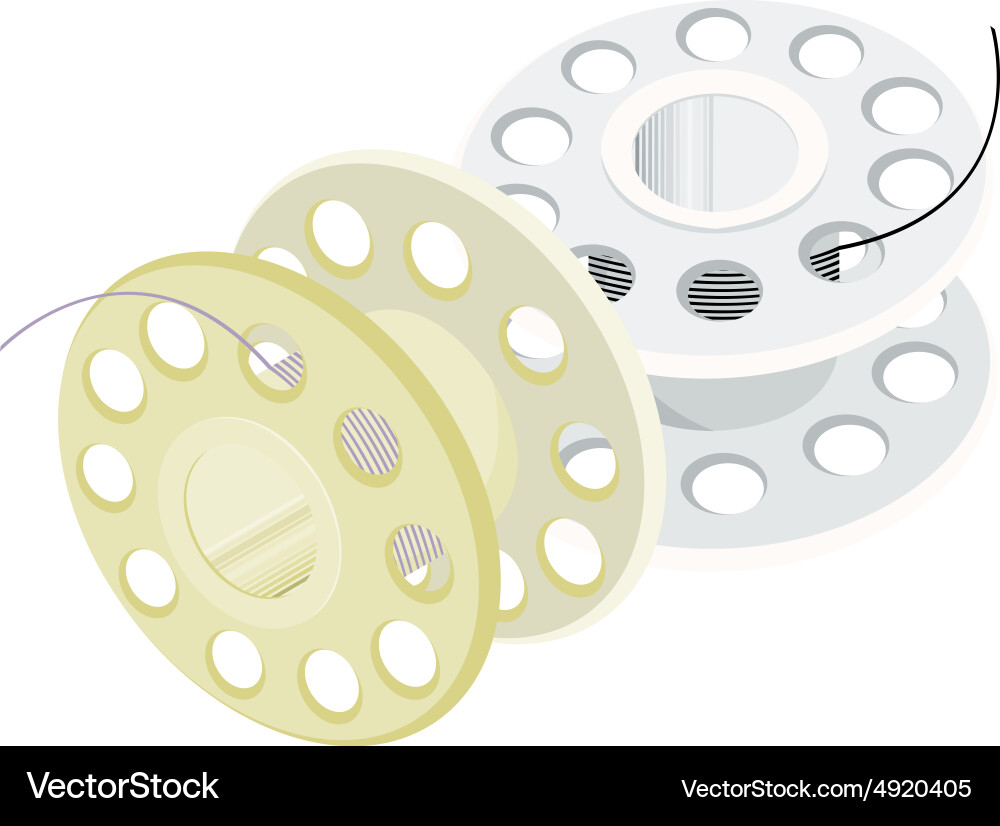 Thread Spools Vector Image
