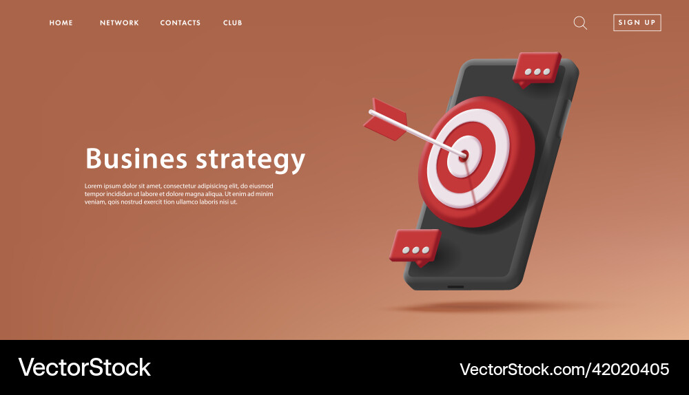 Web banner with 3d render isometric icon Web banner with 3d render isometric icon vector image