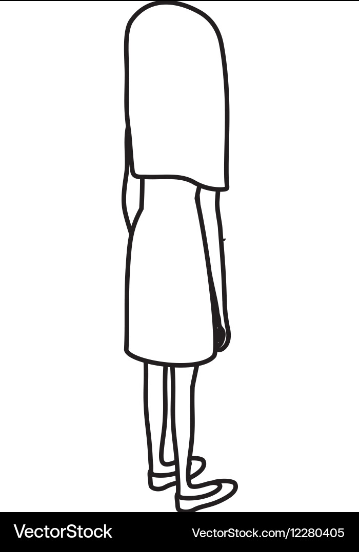 Young woman body complete vector image