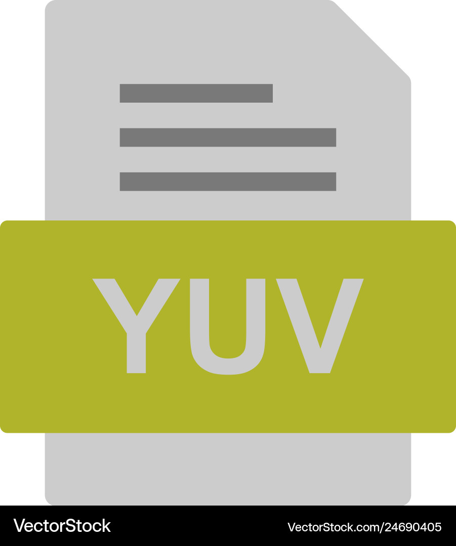 Yuv file document icon Vector Image