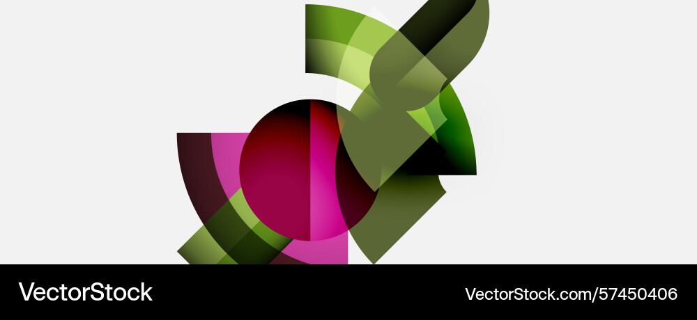 Abstract composition featuring overlapping Vector Image