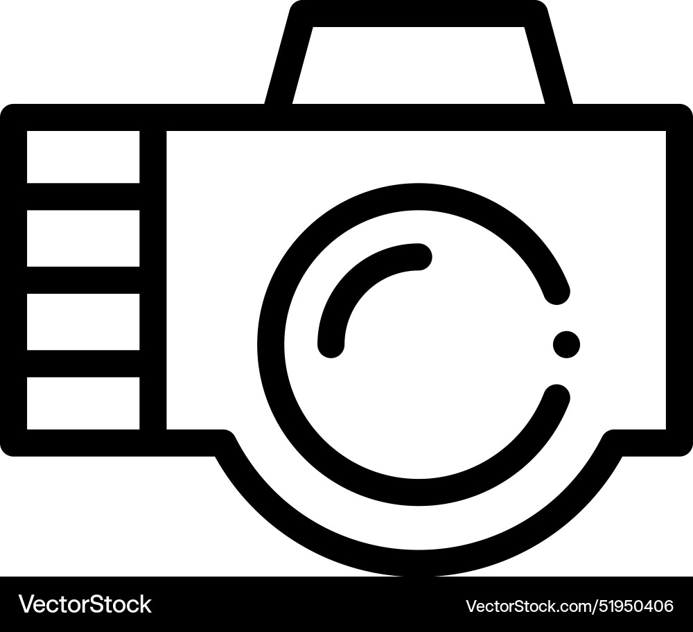Camera icon thin linear style design isolated Camera icon thin linear style design isolated Vector Image