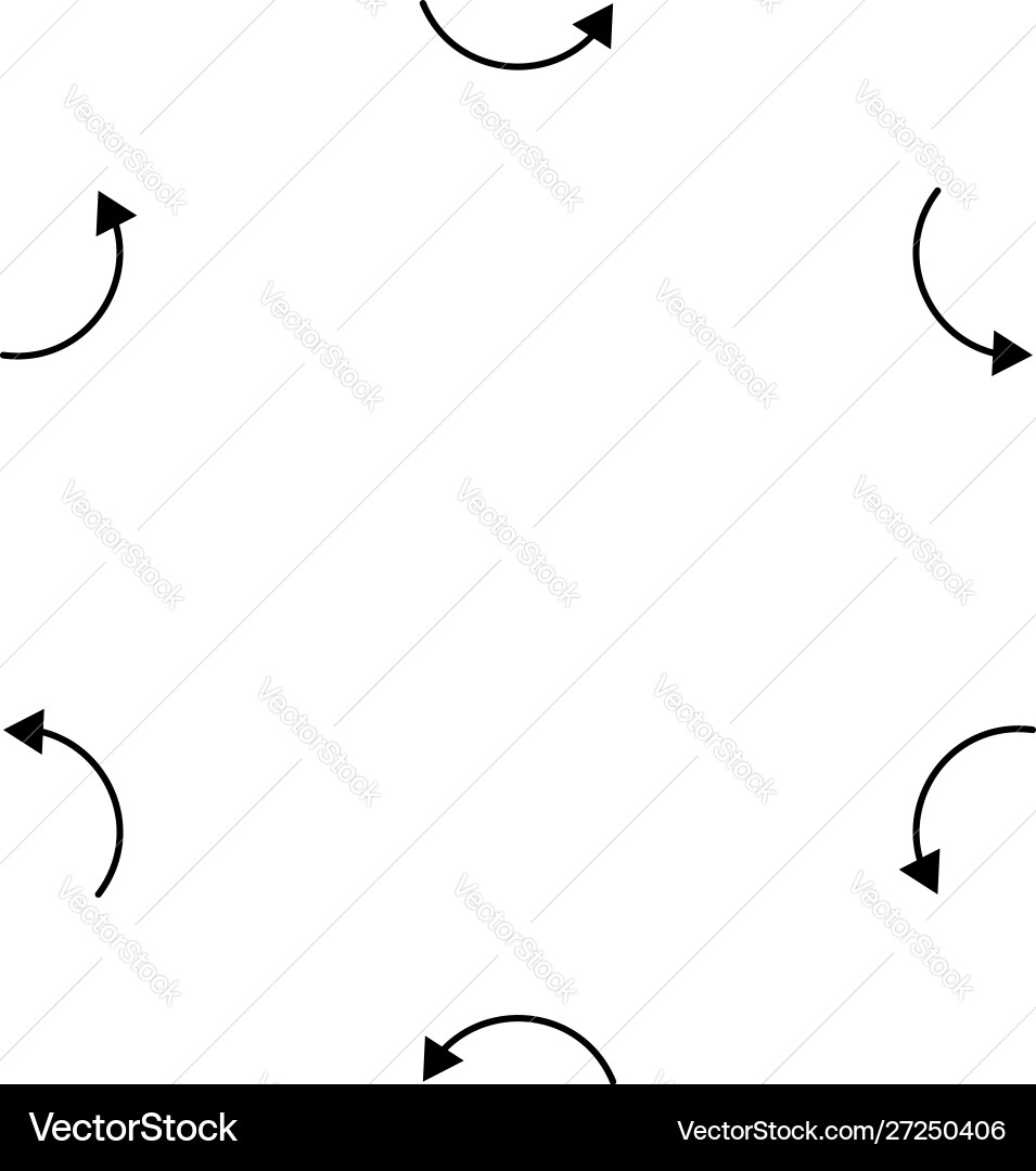 Curved circular arrow radial concentric pointer Curved circular arrow radial concentric pointer vector image