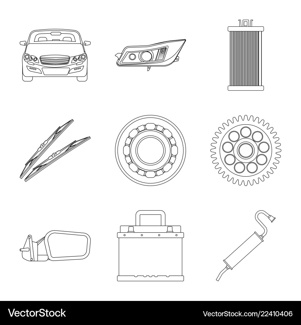 Design of auto and part logo collection Design of auto and part logo collection vector image
