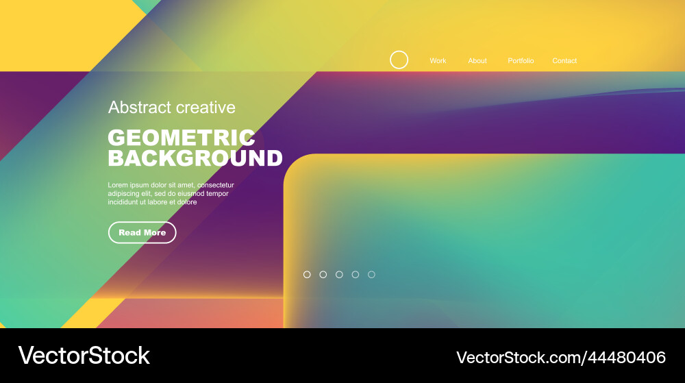 Fluid gradient triangles landing page background Fluid gradient triangles landing page background vector image