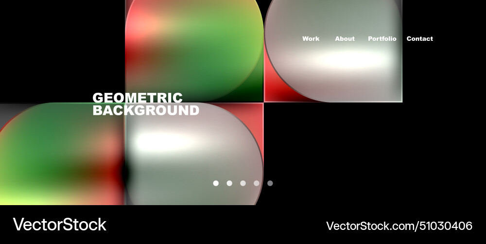 Geometric pattern of circles and squares Vector Image