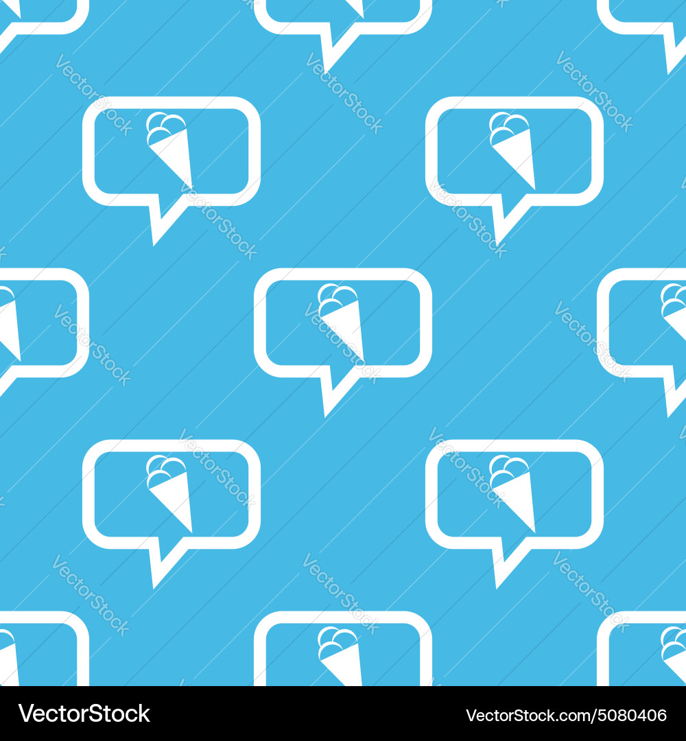 Ice cream message pattern Vector Image