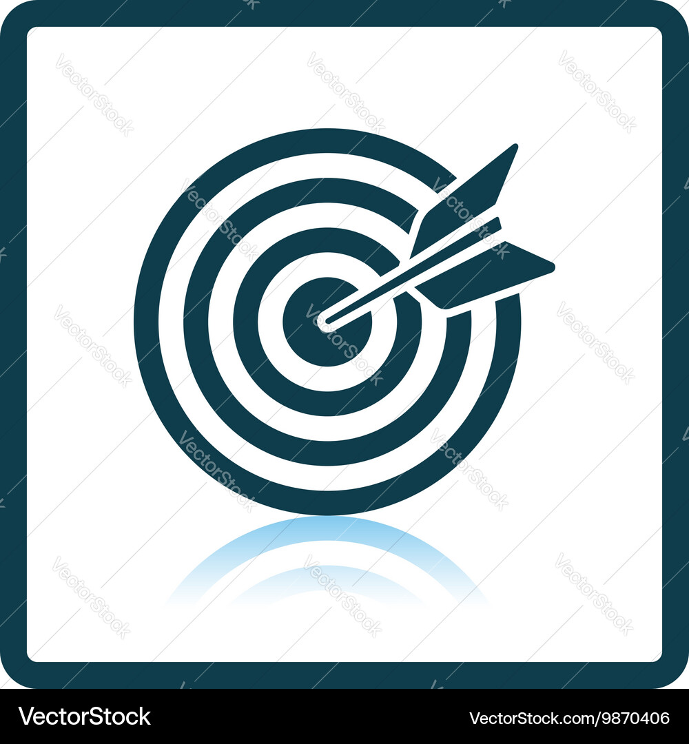 Icon of target with dart vector image
