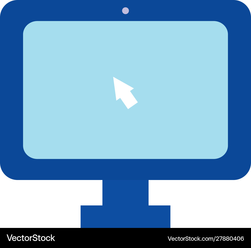 Isolated computer flat design Vector Image